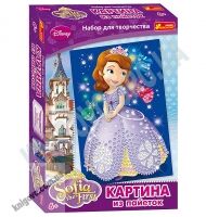 Набор для творчества Картинка из пайеток Disney Принцесса София 6+ Код 15153071Р Изд Ранок - Набори для розмальовування