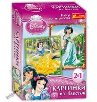 Картинка из блесток Жасмин и Белоснежка Disney 5+ Код 13153011Р Изд Ранок - Набори для розмальовування