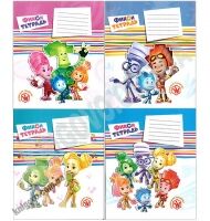 25 тетрадей 12 листов Клетка Фикси тетрадь скоба Ranok - Шкільні зошити та словники