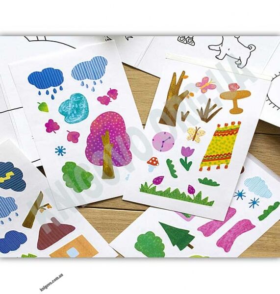 Наклею я історію Про маленького равлика 55 наліпок Булгакова Ранок Великі наліпки Книжка розкладайка - фото 3