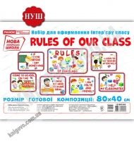 Правила нашого класу Rules of our class Набір м для оформлення інтер`єру класу НУШ Ранок