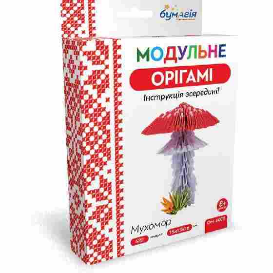 Модульне орігамі Мухомор 422 модуля OM-6078 Бумагія - Модульне орігамі