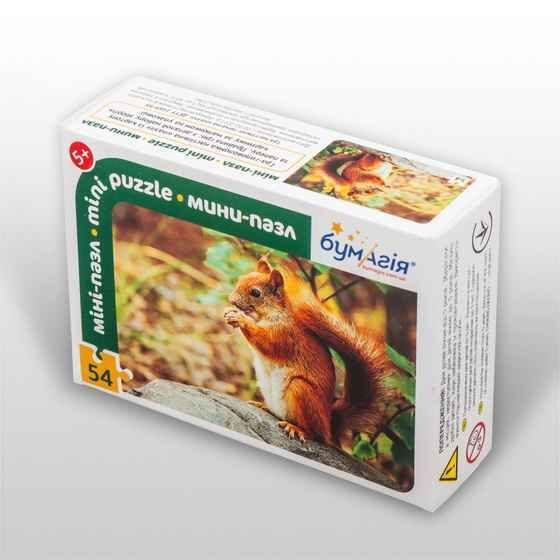 Мини-пазл 54 элемента Грызуны Белка Бумагия - фото 4