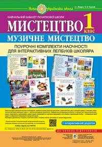 Поурочні комплекти наочності для інтерактивних лепбуків школяра Мистецтво Музичне мистецтво 1 клас НУШ Вид: Богдан
