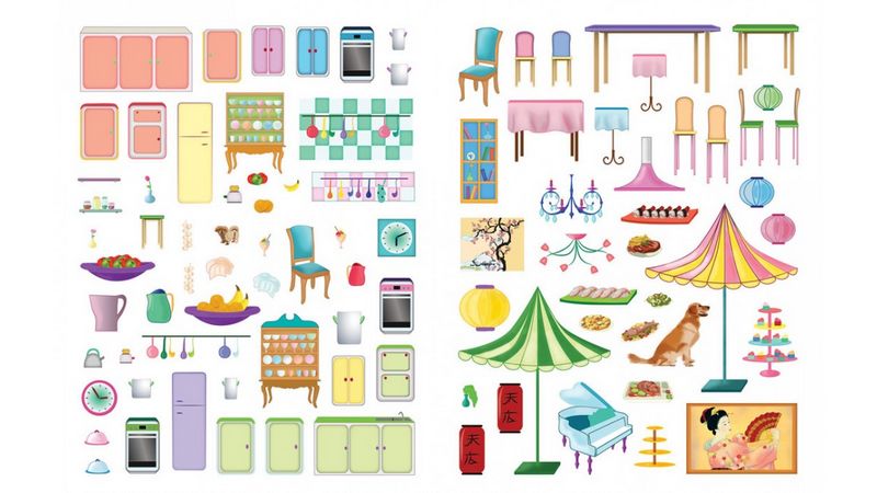 РЕСТОРАН (мяка палітурка з глітерним напиленням, шаблони та наліпки, папір крейдований) - фото 4