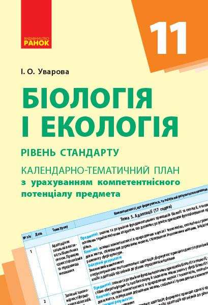 Календарно-тематичне планування Біологія і екологія 11 клас Рівень стандарту Ранок - Чорна П'ятниця акційні товари