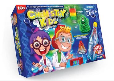 Науковий хімічний набір Chemistry Kids Super 10 №1. Вид-во: Danko Toys Науковий хімічний набір Chemistry Kids Super 10 №1. Вид-во: Danko Toys - ВЕЛИЧЕЗНА КУПА ІГРАШОК