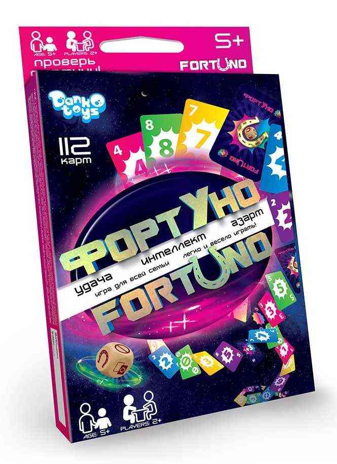 Розвиваюча настільна гра ФортУно середня Росс. 112 карток Danko Toys - ВЕЛИЧЕЗНА КУПА ІГРАШОК