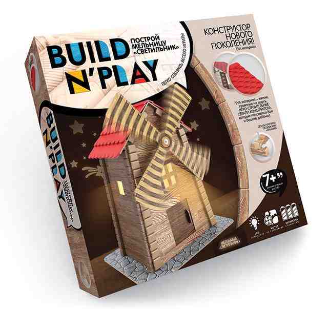 Конструктор механический Мельница BUILDNPLAY 7+ Danko Toys Конструктор механический Мельница BUILDNPLAY 7+ Danko Toys - Подарунок до Різдва