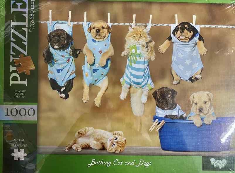 Пазлы 1000 элементов Bathing Cat and Dods Danko Toys - До 8 березня