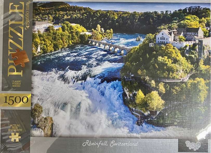 Пазлы 1500 элементов Rheinfall Switzerland Danko Toys - фото 1