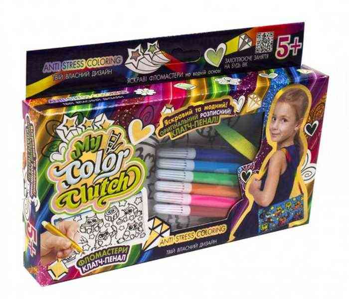 Яркий Клатч Пенал своими руками My Color Clutch Фломастеры Код CCL0202 Danko Toys