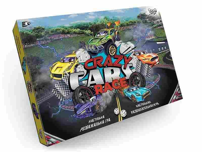 Настільна розважальна гра Crazy Cars Race 3+ Danko Toys - Настільні ігри