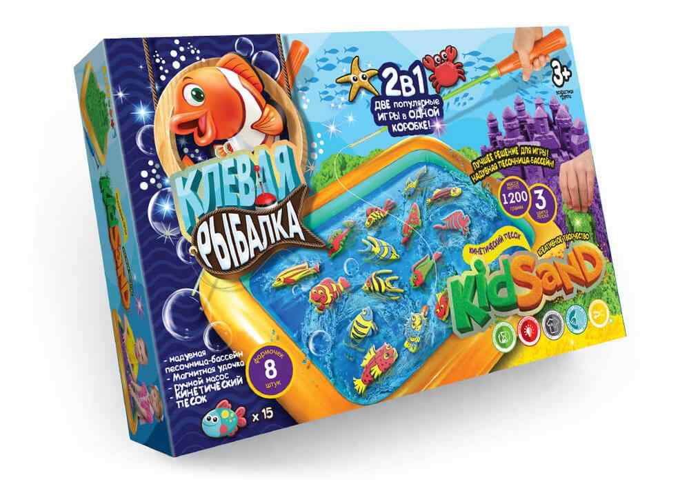 Гра велика наст 2 в 1 Кльова рибалка та Кінетичний пісок KIDSAND 3+ русс Danko Toys Гра велика наст 2 в 1 Кльова рибалка та Кінетичний пісок KIDSAND 3+ русс Danko Toys - ВЕЛИЧЕЗНА КУПА ІГРАШОК