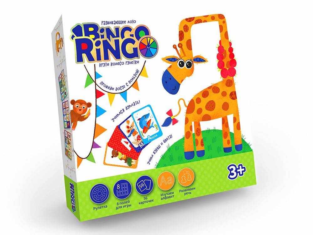 Настiльна гра Bingo Ringo Розвивальне лото 3+ Danko Toys - ВЕЛИЧЕЗНА КУПА ІГРАШОК