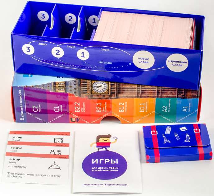 Карточки для изучения английских слов 500 карточек В2.1 Upper-intermediate Русско-английские Изд: English Student - фото 2