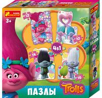 Пазли 4 в 1 3+ Троллі - Пазли