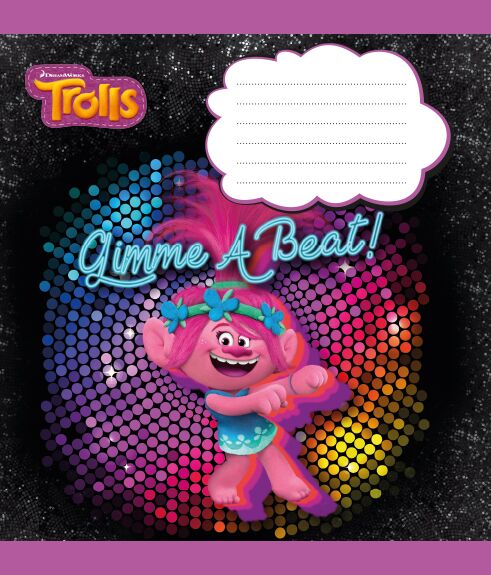 Зошит шкільний 18 аркушів Лінійка Тролі Дісней - Шкільні зошити та словники