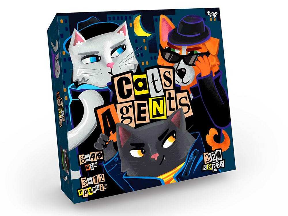 Розважальна настільна гра Cats agents Коти агенти 8+ Danko Toys - фото 1