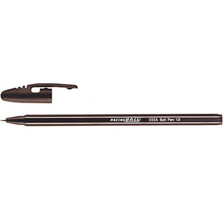 Ручка кулькова Racing Ball 555 чорна. 50 штук у пачці. - Ручки та олівці