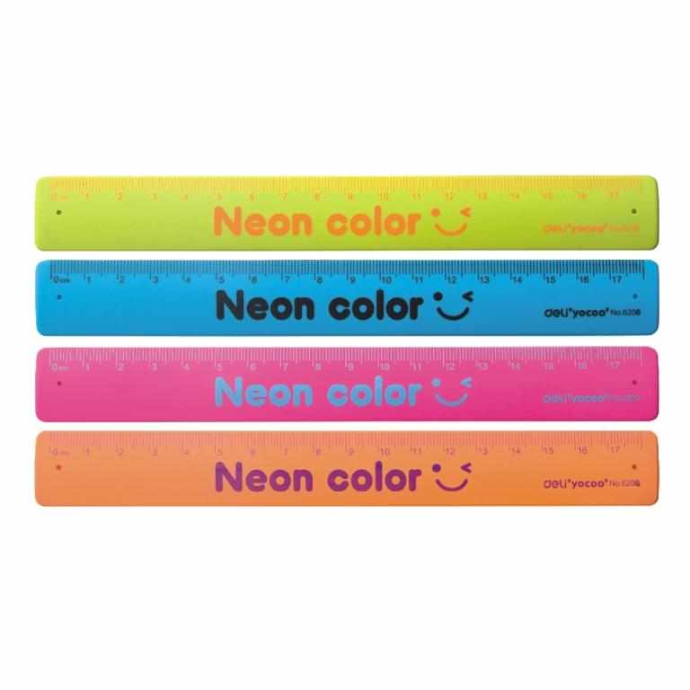 Лінійка Deli Браслет пластмаса неонова 18 см 6206 мiкс Лінійка Deli Браслет пластмаса неонова 18 см 6206 мiкс
