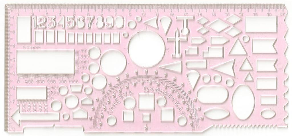 Лінійка пластикова Irbis 20 см Офіцерська прозора кольорова - фото 1