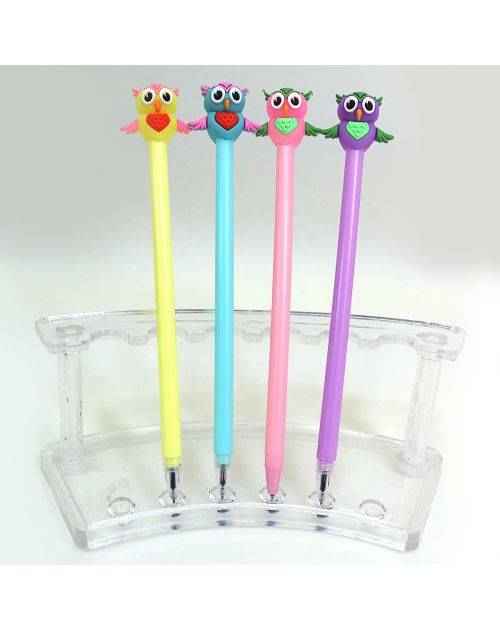 Ручка дитяча J_Otten з іграшкою Сова у асортименті - Ручки та олівці