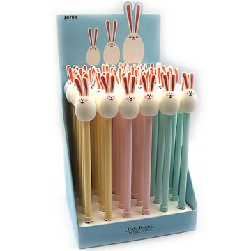 Ручка дитяча гелева з іграшкою "Кролик" у асортименті - Ручки та олівці