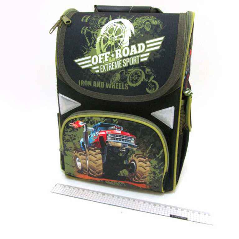 Ранець J_Otten 1801JO 34,5х26х15 см, 660 гр, полiестер Бiг Фут ортоп. сп., короб, свiтловiдб. ел. Ранець J_Otten 1801JO 34,5х26х15 см, 660 гр, полiестер Бiг Фут ортоп. сп., короб, свiтловiдб. ел. - Пенали, сумки, ранці