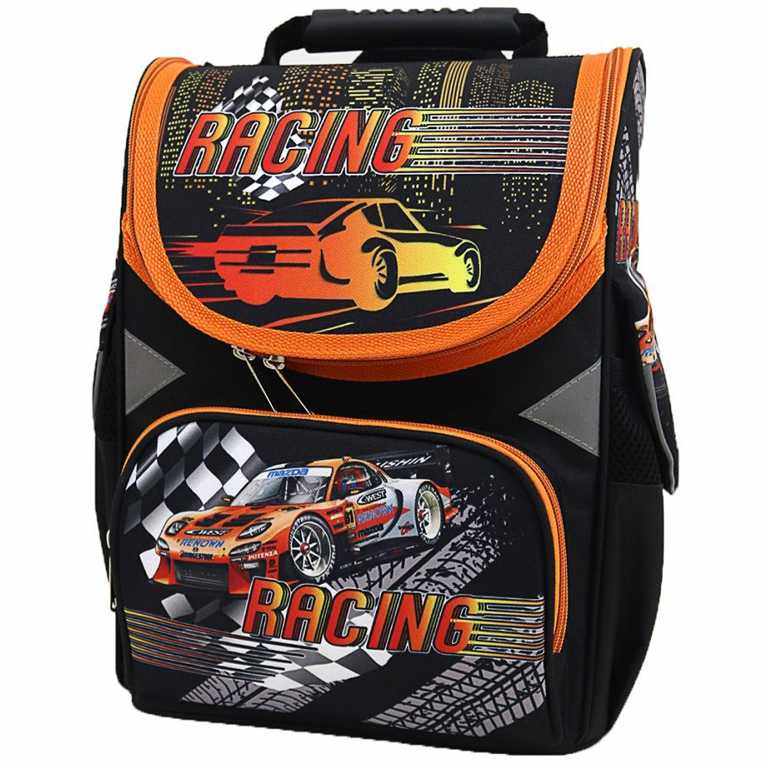 Ранець J_Otten 1909JO 34,5х26х15 см, 660 гр, полiестер Racing ортопедичний короб, свiтловiдб. Ранець J_Otten 1909JO 34,5х26х15 см, 660 гр, полiестер Racing ортопедичний короб, свiтловiдб. - Пенали, сумки, ранці