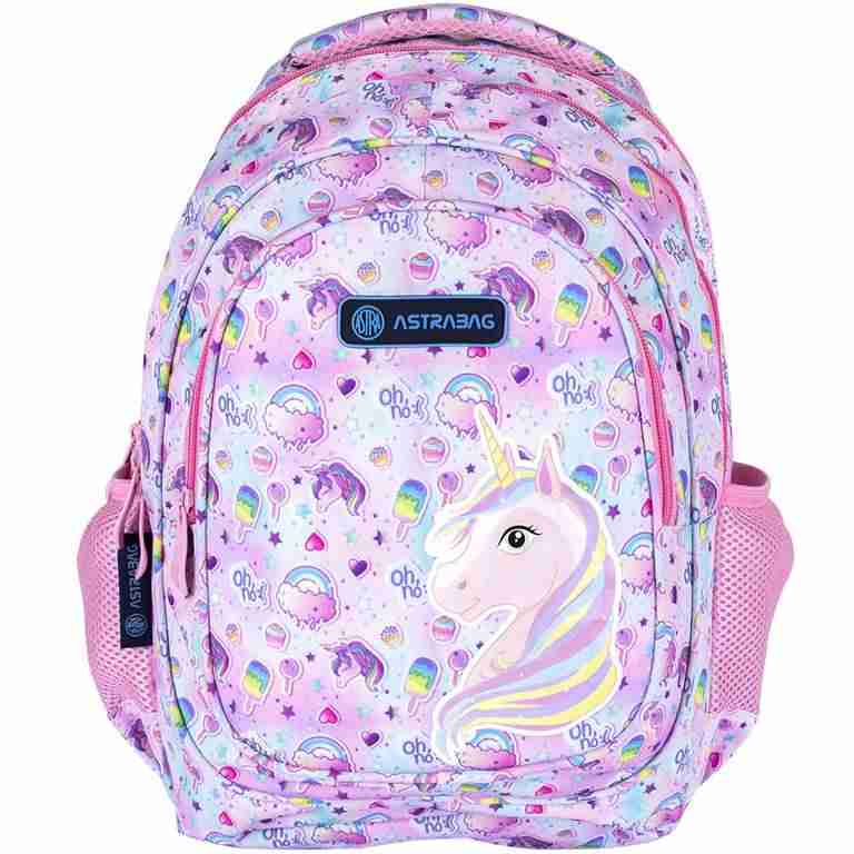 Ранець Astrabag 502021004 рожевий 39x28x15, 3 вiд, полiестер AB330 Unicorn ортопедичний свiтловiдб. - Пенали, сумки, ранці