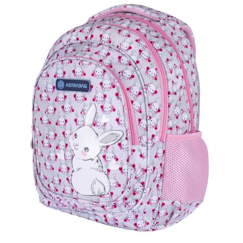 Ранець Astrabag 502021561 рожевий 39x28x15, 3 вiд, полiестер AB330 Sweet Bunny ортопедичний свiтловiдб.