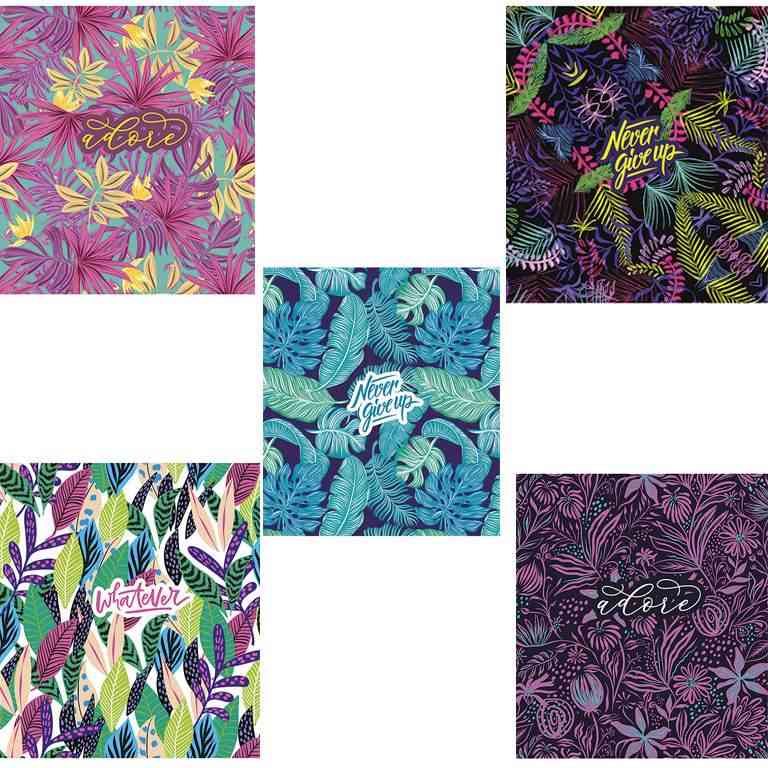 Зошит Star 036-2783K клiтинка 36 ар Adore pattern карт/обкл офс з полями - Шкільні зошити та словники