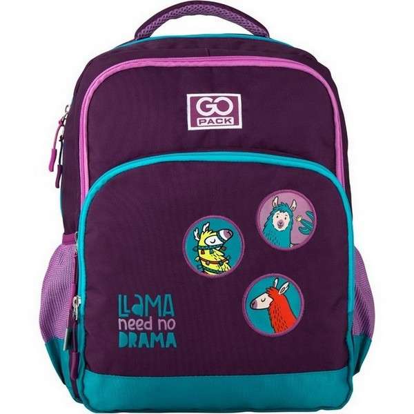 Ранець Kite 20 GO20-113M-4 фiолетовий 38X28X18, 450 гр, полiестер 113-4 Lama GoPack Education анатом. сп, каркасний, свiтловiд. ел. - фото 1
