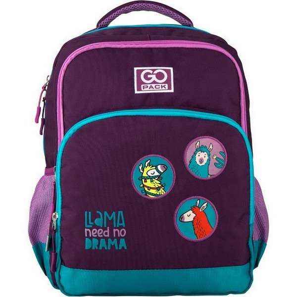Ранець Kite 20 GO20-113M-4 фiолетовий 38X28X18, 450 гр, полiестер 113-4 Lama GoPack Education анатом. сп, каркасний, свiтловiд. ел. - Пенали, сумки, ранці