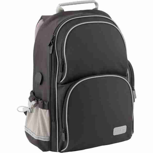 Ранець Kite 20 K19-702M-4 чорний 38x28x15, 900 гр, полiестер 702-4 Smart ортоп. сп, каркасний, свiтловiд. ел. - Пенали, сумки, ранці