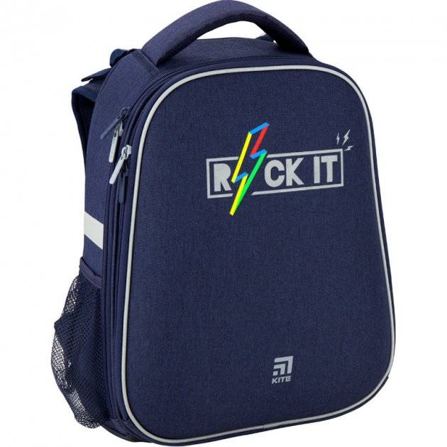 Ранець Kite 20 K20-531M-2 темно-синiй 38x29x16, 1000 гр, полiестер 531 Rock it ортоп. сп, каркасний свiтловiд. ел. - фото 1