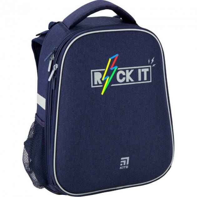 Ранець Kite 20 K20-531M-2 темно-синiй 38x29x16, 1000 гр, полiестер 531 Rock it ортоп. сп, каркасний свiтловiд. ел.
