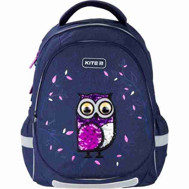 Ранець Kite 20 K20-700M (2p) 2 темно-синiй 38x28x16, 800 гр, полiестер 700 (2p) Owls ортоп. сп, каркасний свiтловiд. ел.