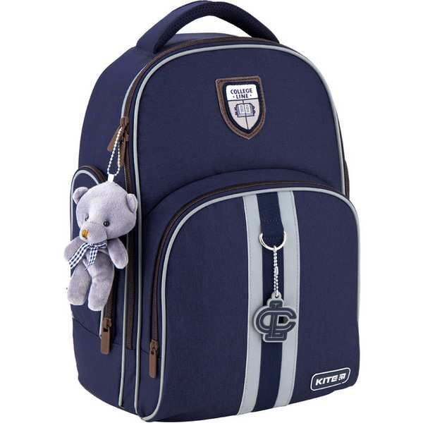 Ранець Kite 20 K20-706M-2 темон-синiй 38x29x16,5, 780 гр, полiестер 706M College line boy ортоп. сп, каркасний свiтловiд. ел.