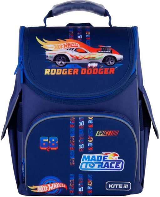 Ранець Kite 21 HW21-501S темно-синiй Hot Wheels 35х25х13, 940 гр, полiестер 501 HW ортоп. сп. - фото 1