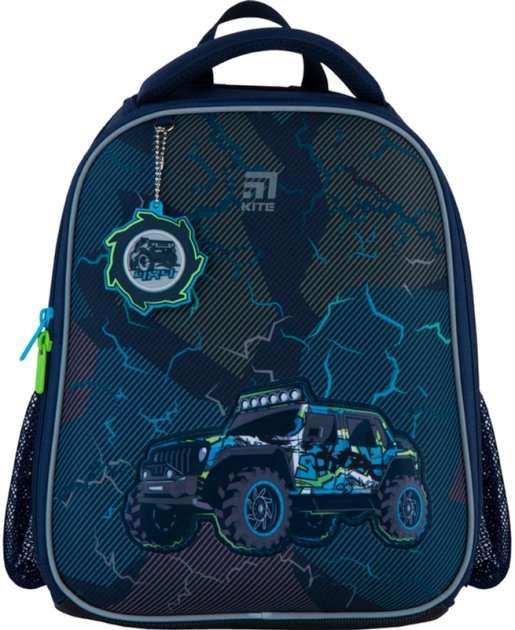 Ранець Kite 21 K21-555S-1 темно-синiй 35х26х13,5, 800 гр, EVA полiестер 555 Cross-country ортоп. сп. каркасний свiтловiд. ел. - фото 1