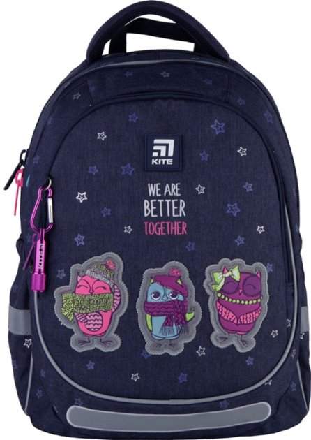 Ранець Kite 21 K21-700M-2 темно-синiй 38x28x168, 730 гр, полiестер, 700 Better together ортоп. сп. свiтловiд. ел. - фото 1
