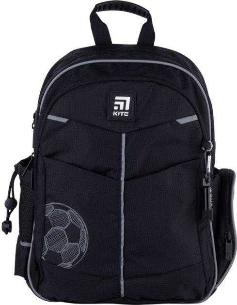 Ранець Kite 21 K21-771S-1 чорний 36x25x12, 650 гр, полiестер 771 The ball ортоп. сп. свiтловiд. ел. - Пенали, сумки, ранці