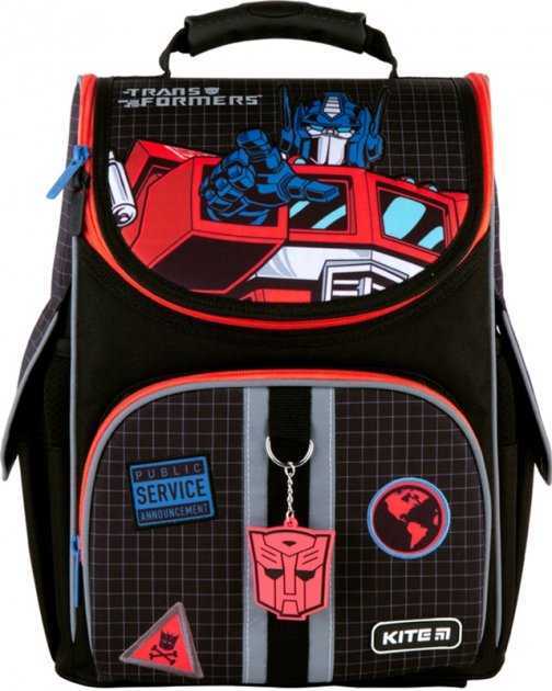 Ранець Transformers Kite 21 TF21-501S чорний 35х25х13, 960гр, полiестер 501 TF, ортоп. сп. каркасний, свiтловiд. ел. - Пенали, сумки, ранці