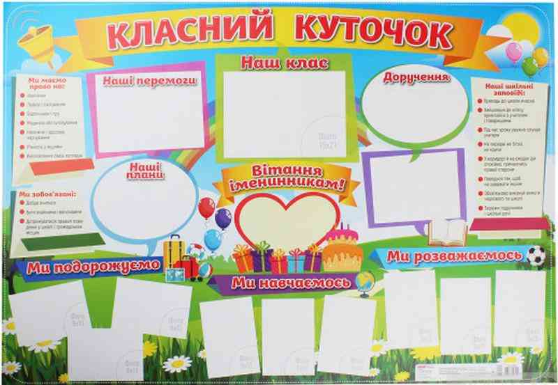 Класний куточок Плакат Ранок - Оформлення предметних кабінетів