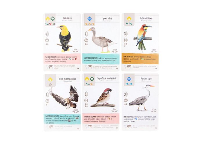 Настольная игра Ігромаг Крылья: Птицы Европы (Птахи Європи) (Wingspan: European Expansion) (укр.) (STM 901) - Ігромаг - фото 3