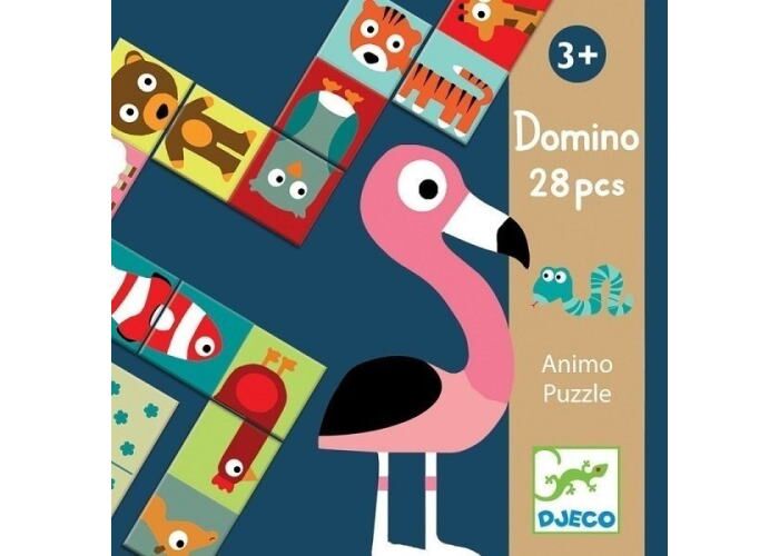 Настольная игра Djeco Детское домино. Сложи животное (Domino Animo puzzle, 28 pcs) (DJ08165) - DJECO - Моя твоя не проиграть