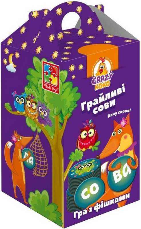 Грайливі сови Гра з фішками Vladi Toys - До новорічних свят