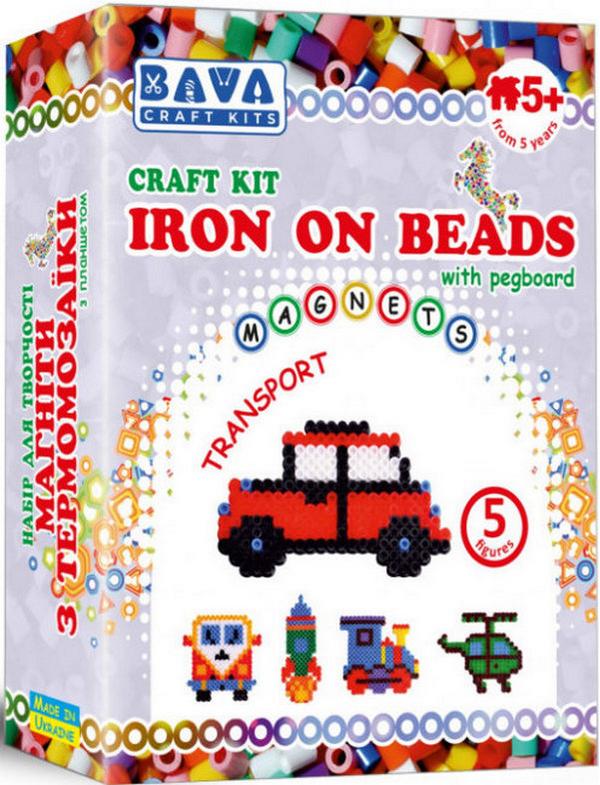 Набір для творчості Магніти з термомозаїки Транспорт 5 фігур 5+ Craft kits Ранок - фото 1